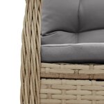 vidaXL Ensemble à manger de jardin avec coussins 5Pièces Beige poly rotin