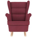 vidaXL Chaise à bascule rouge bordeaux 74x90x102 cm tissu