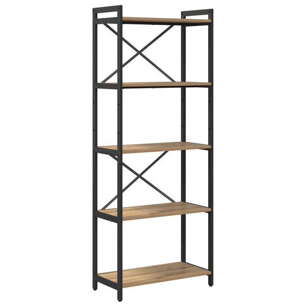 vidaXL Bibliothèque chêne artisanal 60 x 30 x 153 cm Bois d'ingénierie