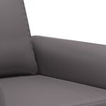 vidaXL Canapé à 2 places Gris 120 cm Similicuir