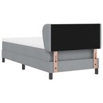 Lit à ressorts vidaXL avec matelas - Gris clair  100x200 cm  Tissu