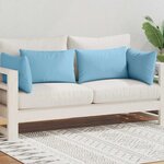 vidaXL Oreiller d'extérieur lot de 4 60 x 40 cm Bleu clair