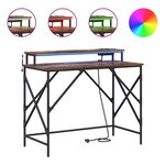 vidaXL Bureau Chêne fumé 120 x 79 x 86.5 cm Bois d'ingénierie