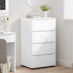 vidaXL Armoires de rangement 2 Pièces Blanc brillant 60 x 48 x 105 cm