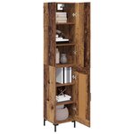 vidaXL Haut Armoire Bois Ancien 69 5 x 34 x 180 cm Bois d'ingénierie