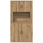 vidaXL Highboard en chêne artisan de 80x33x150 cm en bois d'ingénierie