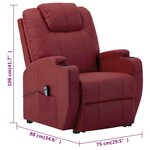 vidaXL Fauteuil Rouge bordeaux Similicuir