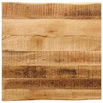 vidaXL Dessus de table bord vivant 40x40x3 8 cm bois de manguier brut