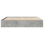 vidaXL Cadre de lit sans matelas gris béton 180x200 cm bois ingénierie