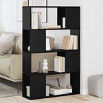 vidaXL Centre de divertissement Noir 80 x 24 x 124 cm