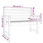 vidaXL Banc de jardin 109x48x91 5 cm bois massif de pin