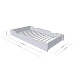 Tiroir de lit 120 x 160 BUDDY - gris clair