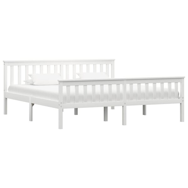vidaXL Cadre de lit sans matelas blanc bois massif de pin 180x200 cm