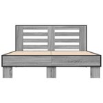vidaXL Cadre de lit sans matelas sonoma gris 120x200 cm