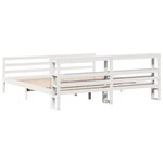 vidaXL Cadre de lit sans matelas blanc 200x200 cm bois massif de pin