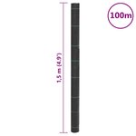 vidaXL Membrane anti-mauvaises herbes noire 1 5 x 100 m PP