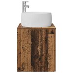 vidaXL Vanité de lavabo mural Bois ancien 49 5 x 44 5 x 66 cm
