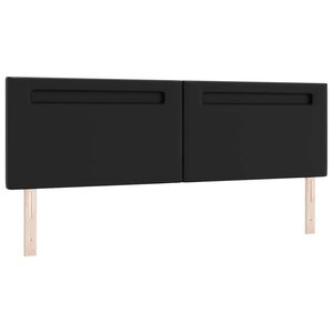 vidaXL Tête de lit LED Noir 180 cm Cuir synthétique