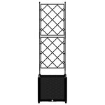 vidaXL Jardinière de jardin avec treillis noir 40x40x143 cm