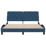 vidaXL Cadre de lit sans matelas bleu 160x200 cm tissu