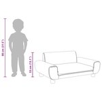 vidaXL Canapé pour enfants gris clair 70x45x33 cm velours