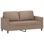 vidaXL Canapé à 2 places Cappuccino 140 cm Similicuir