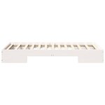 vidaXL Cadre de lit surélevé Blanc 90 x 200 cm Bois massif en pin