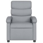 vidaXL Fauteuil de massage inclinable gris clair tissu