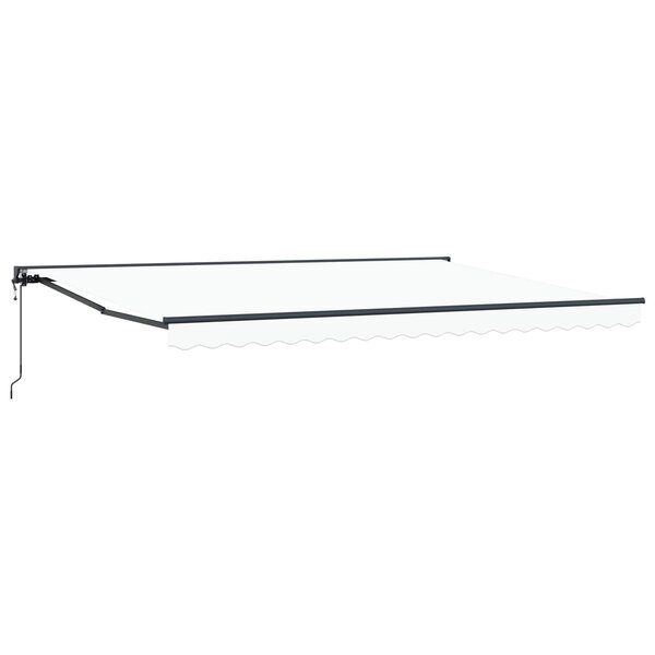 vidaXL Auvent rétractable électrique Blanc et anthracite 5 × 3 5 m