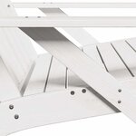 vidaXL Chaise de jardin adirondack blanc 75x77x77cm bois massif de pin