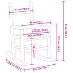 vidaXL Chaises à bascule enfants lot de 2 noir bois de peuplier massif