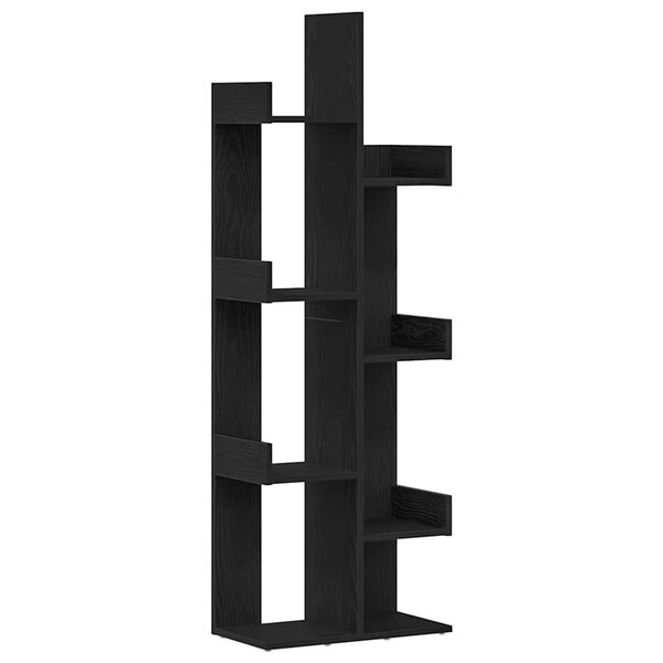 vidaXL Bibliothèque Chêne noir 48 x 25.5 x 140 cm Bois d'ingénierie