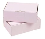 Boîte pliante d'envoi postal rose en micro-cannelé sans bande d'arrachage 17 6 x 11 6 x 6 4 cm