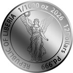 Pièce de monnaie en Palladium 12 Dollars g 0.031 (1/1000 oz) Millésime 2026 ANGEL OF INDEPENDENCE 1/1000 (PRÉCOMMANDE)