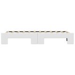 vidaXL Lit de jour avec lit gigogne blanc 90x200 cm similicuir