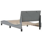 vidaXL Cadre de lit sans matelas Hanko gris clair 100x200 cm tissu