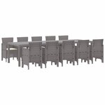 vidaXL Ensemble de salle à manger pour jardin avec coussin 11 Pièces