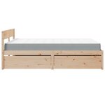 vidaXL Lit avec tiroirs et matelas 140x200 cm bois massif de pin