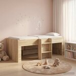 vidaXL Cadre de Lit Élevé pour Enfants 2 Pièces Chêne Sonoma