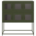 vidaXL Buffet vert olive 100 5x39x107 cm acier laminé à froid
