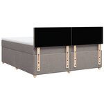 vidaXL Sommier à lattes de lit avec matelas Taupe 180x200 cm Tissu