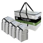 Pack and Move - Lot 24 Grands Sacs Déménagement Transparent Recyclé - Rangement Et Transport Ultra Résistant - Réutilisable - Poignées Solides - 100L