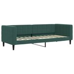 vidaXL Lit de jour avec gigogne sans matelas vert foncé 80x200 cm