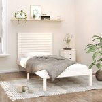 vidaXL Cadre de lit sans matelas blanc 90x200 cm bois massif