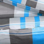 vidaXL Ensemble de housse de couette Bleu et gris 240x220 cm Coton
