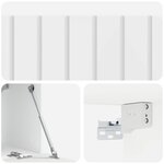vidaXL Meuble TV mural Montage mural Blanc brillant 78 5 x 31 x 30 cm