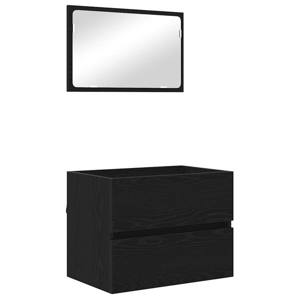 vidaXL Set de Meubles de Salle de Bain avec tiroir 2 Pièces Chêne noir