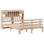vidaXL Lit bibliothèque sans matelas 140x200 cm bois massif de pin
