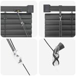 vidaXL Store Vénitien Réglable Gris Argenté 213 x 90 cm PVC