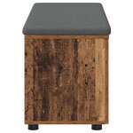 vidaXL Banc d'entrée avec coussin Bois ancien 100 x 38 x 46 cm